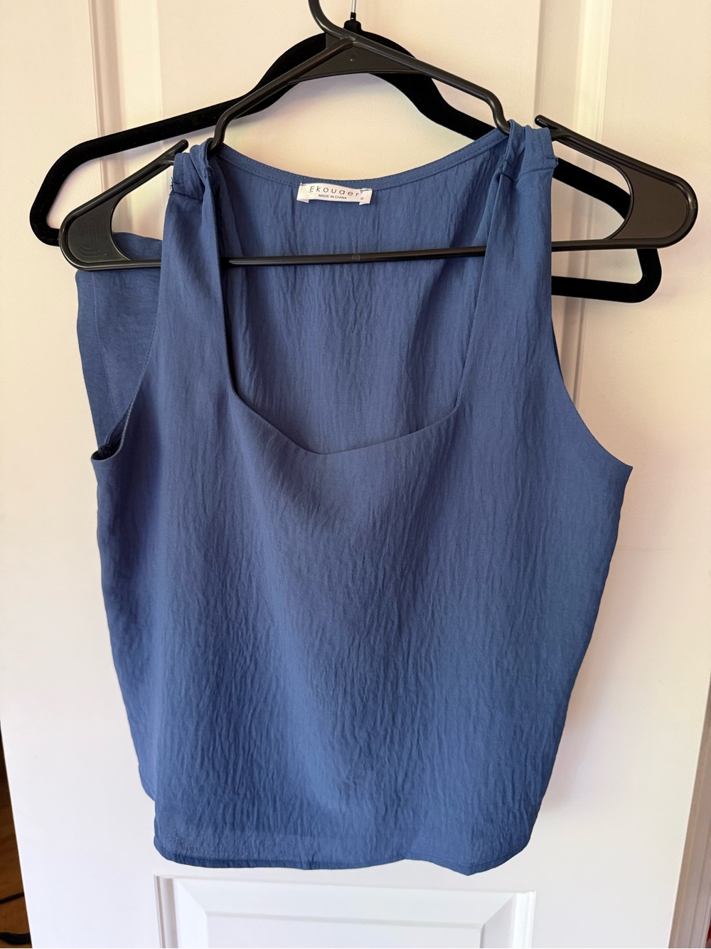 Blue Sleeveless Tank Top with Matching Shorts
